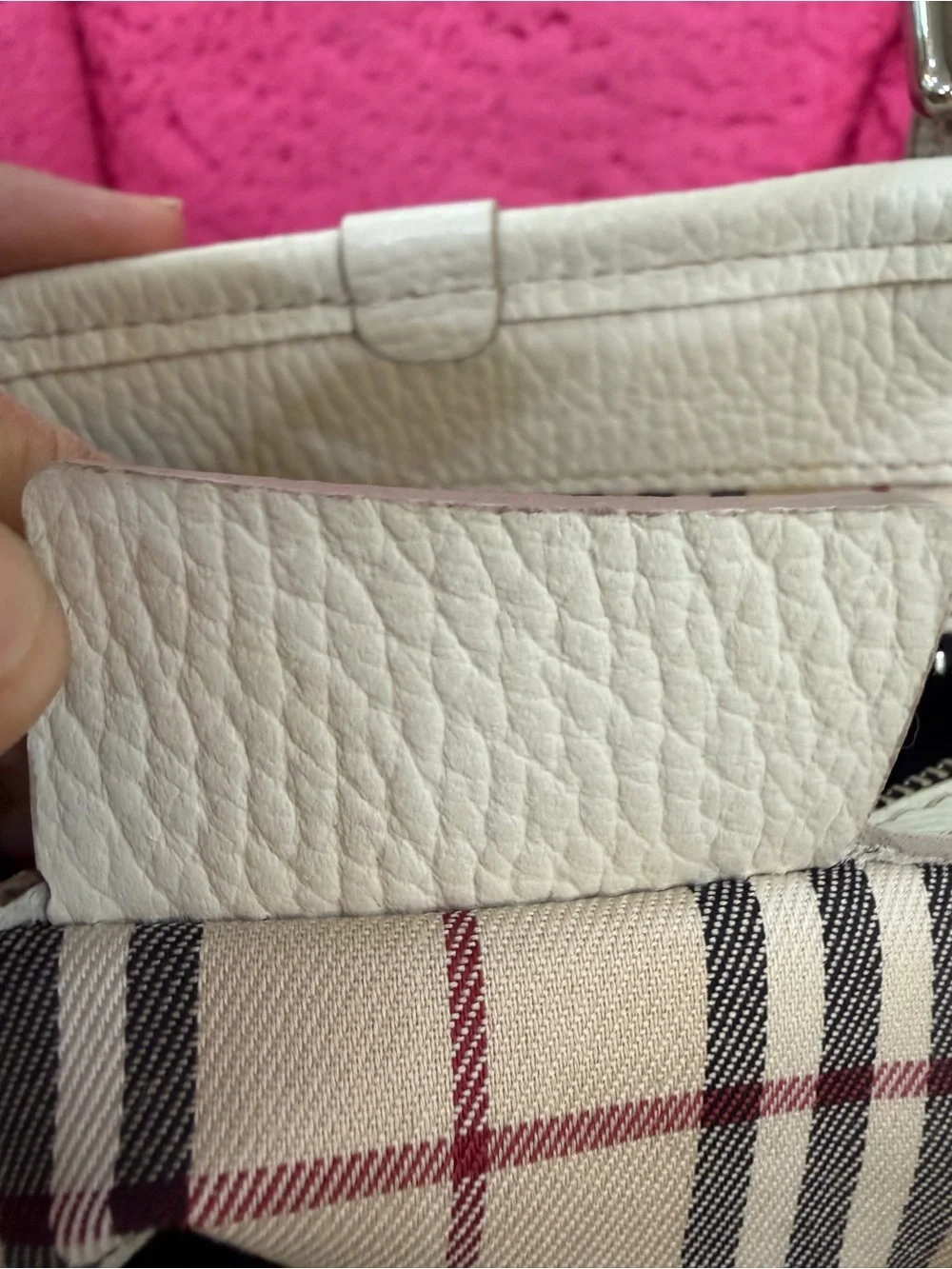 Burberry structured cream